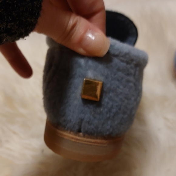 Stuart Weizmann Bromley lamb fur loafers size 7M - Picture 8 of 8